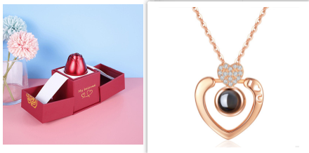 I Love You Necklace With Exquisite Gift Box "100 Languages"