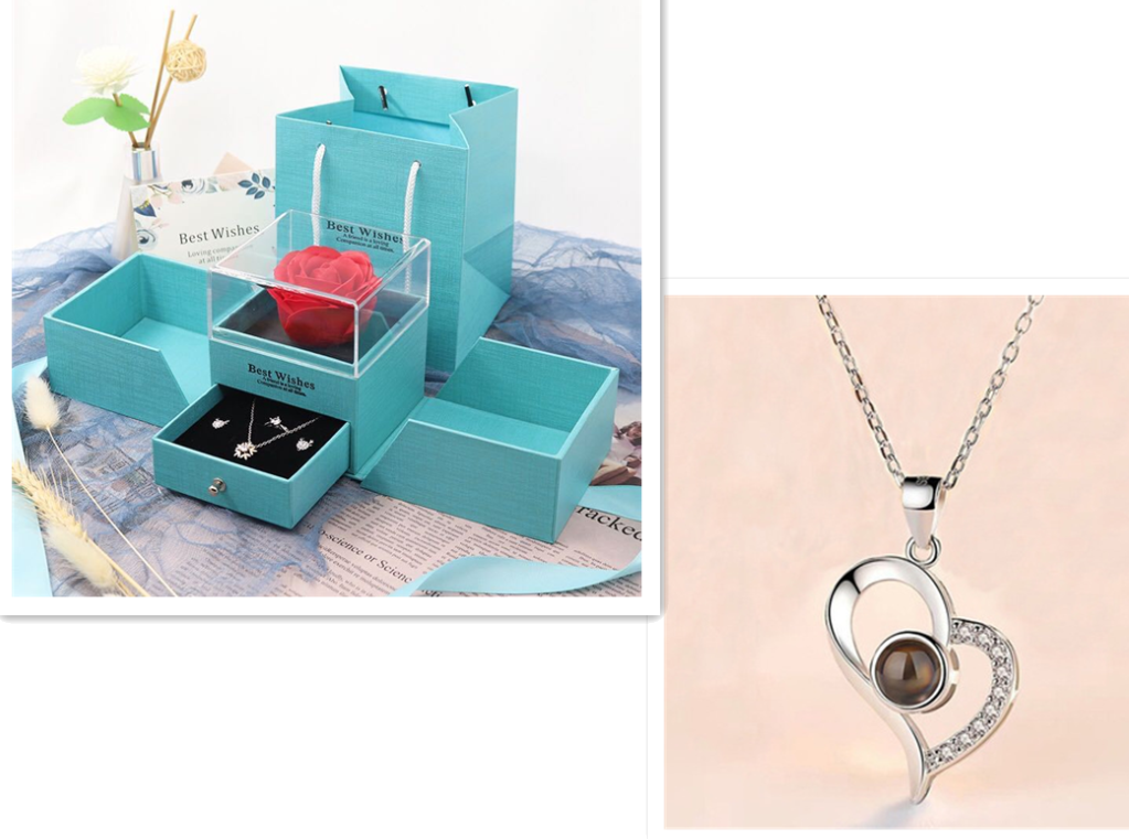 I Love You Necklace With Exquisite Gift Box "100 Languages"