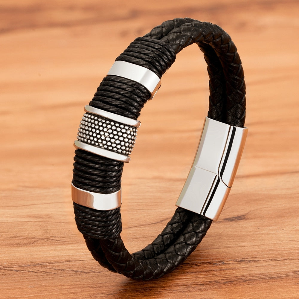 Leather Bracelet Double-layer Design