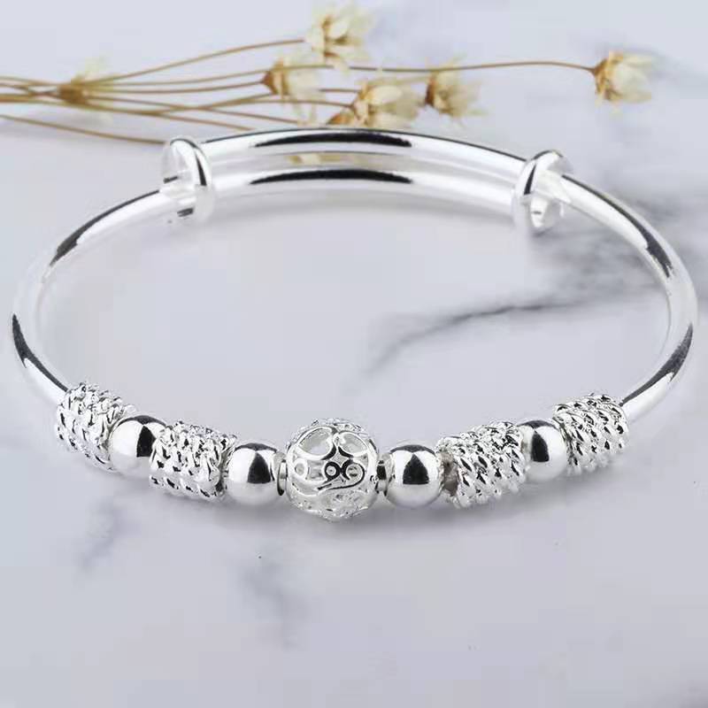 925 Sterling Silver Lucky beads Bangles