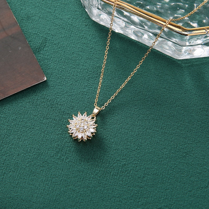 Sunflower Pendant Necklace