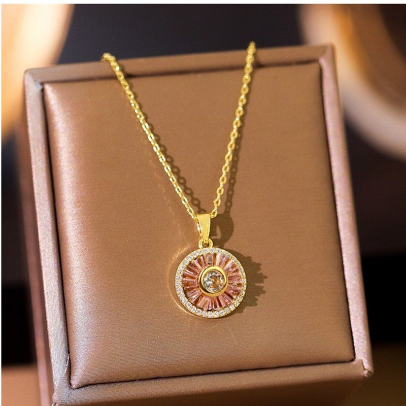 Sunflower Pendant Necklace