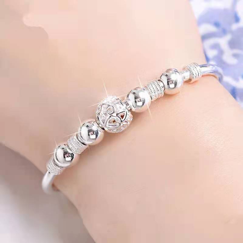 925 Sterling Silver Lucky beads Bangles