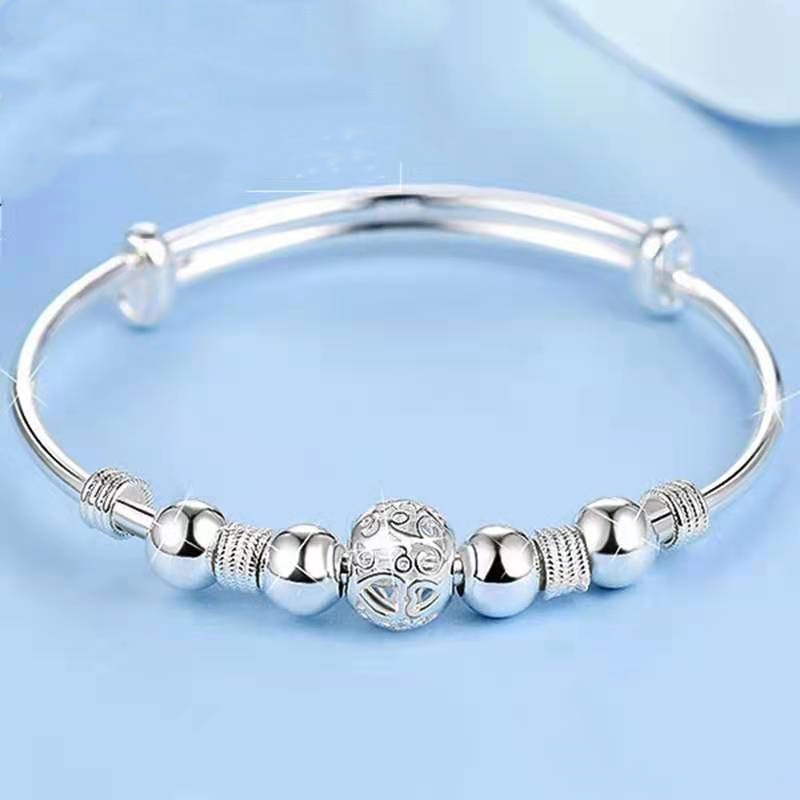 925 Sterling Silver Lucky beads Bangles