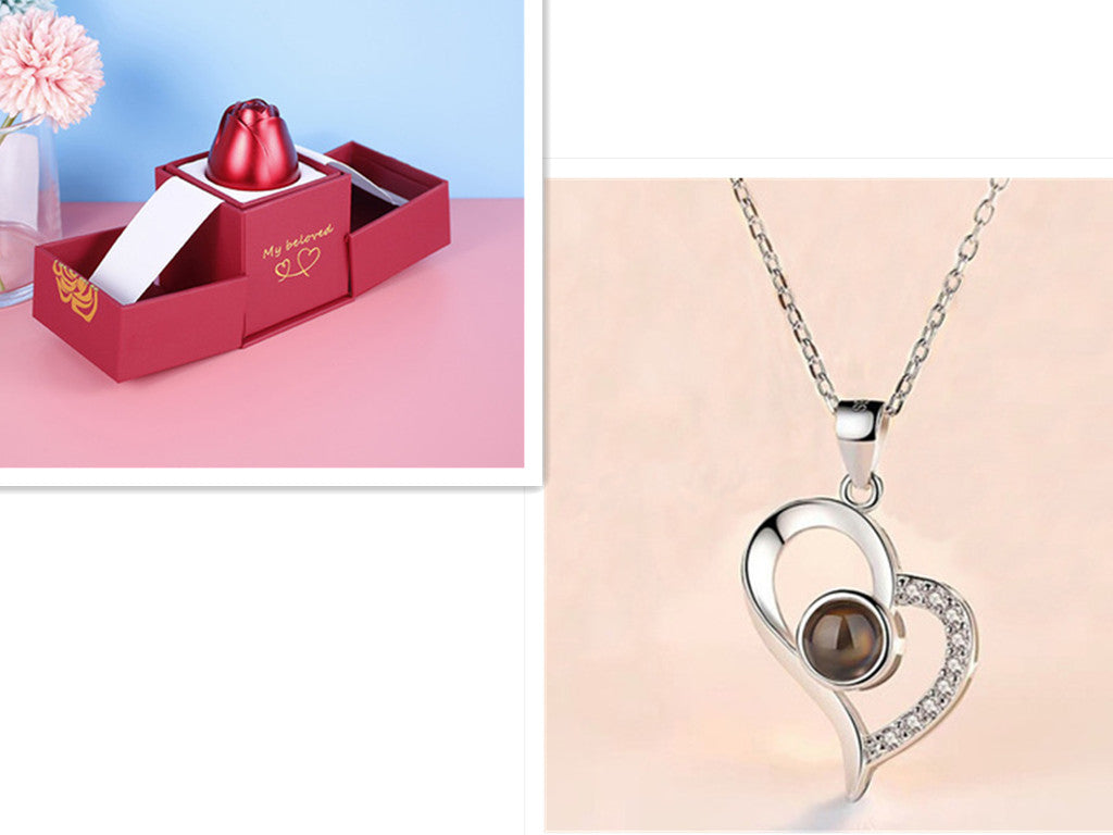 I Love You Necklace With Exquisite Gift Box "100 Languages"