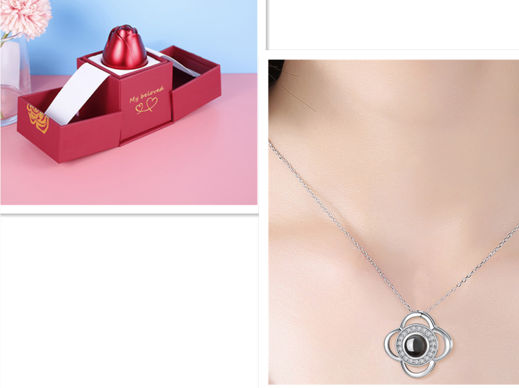 I Love You Necklace With Exquisite Gift Box "100 Languages"