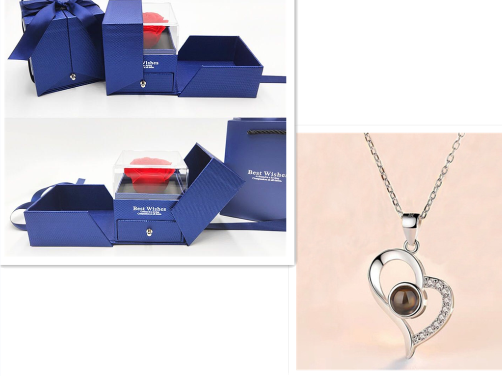 I Love You Necklace With Exquisite Gift Box "100 Languages"