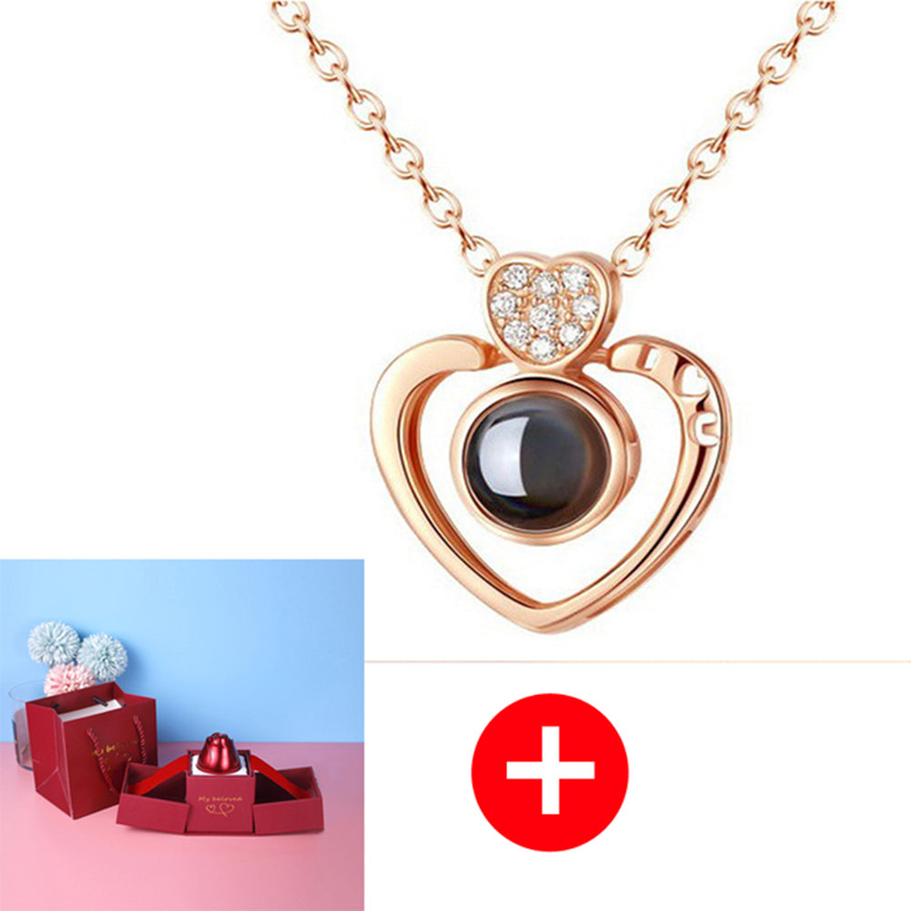 I Love You Necklace With Exquisite Gift Box "100 Languages"